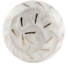 Cream Gold Floral Ceramic Cabinet Knobs